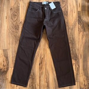 Carlota Barrera Brown Straight-Leg Jeans